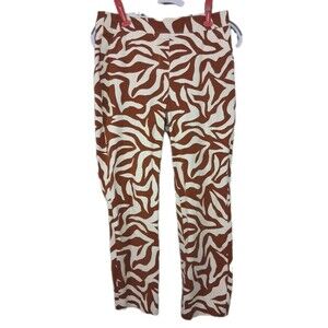 SPANX Polished Pants Medium Slim Straight Ponte Knit M Career Floral Stretch